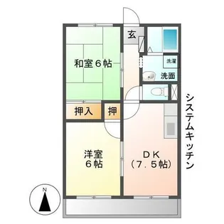 フレグランス双葉【2階】の間取り