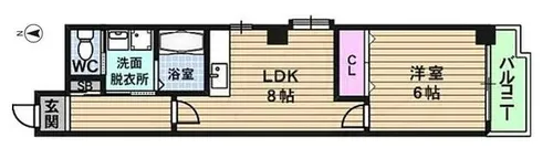 大阪府大阪市天王寺区勝山4丁目【マンション】の間取り