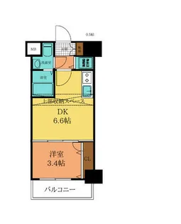 NO71オリエントトラストタワー【607号室】の間取り