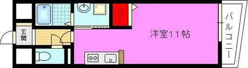 ジャルダン学研住道【405号室】の間取り
