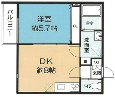 モン・トレゾール王子公園【1階】の間取り