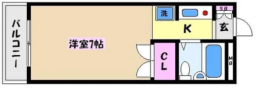 兵庫県神戸市東灘区御影中町1丁目【マンション】の間取り
