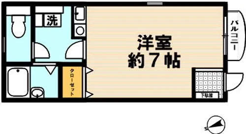 ウインズコート六甲【205号室】の間取り