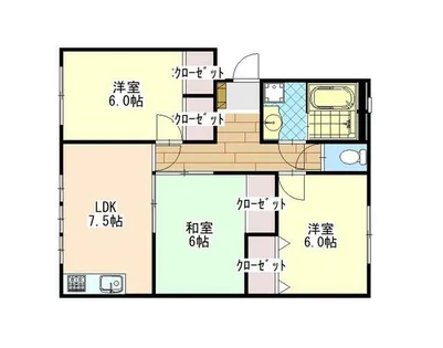 ロイヤルハイツ二反田【201号室】の間取り