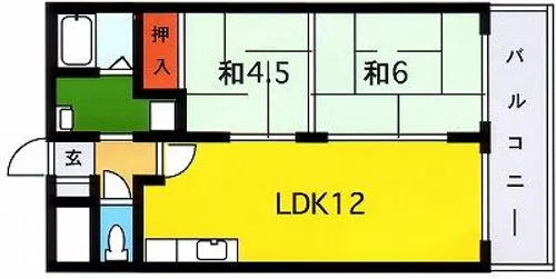 ベルメゾン若王寺【502号室】の間取り