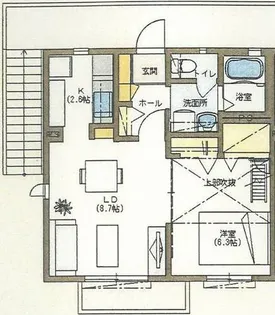 ロイヤルコート水広下【2階】の間取り