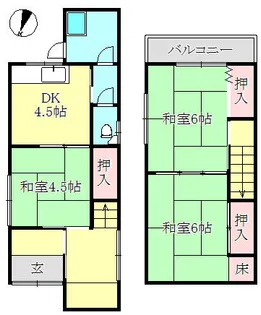 兵庫県神戸市長田区大日丘町1丁目【一戸建】の間取り