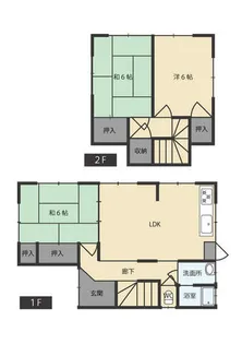 福岡県北九州市八幡西区東筑2丁目【一戸建】の間取り
