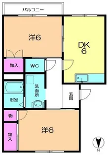 光橋ハイツ【203号室】の間取り