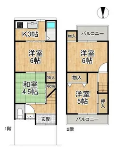 京都府京都市伏見区桃山町丹後【一戸建】の間取り