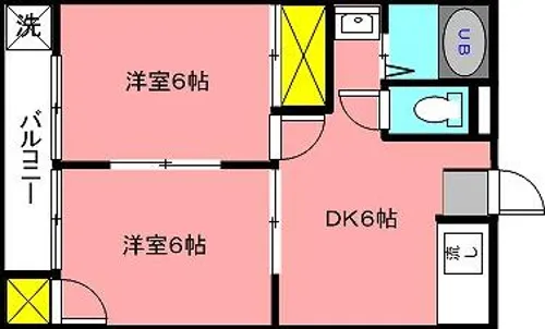 メゾン第1こぶし【1階】の間取り