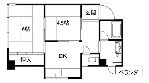 ベルメゾン帝塚山【2階】の間取り