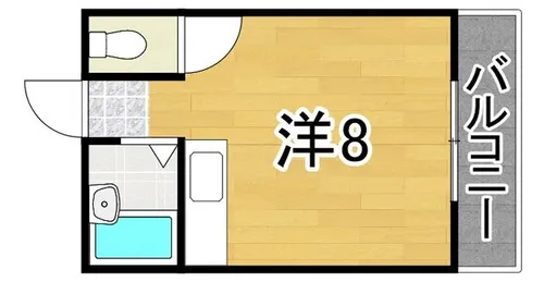 福岡県福岡市早良区西新5丁目【マンション】の間取り