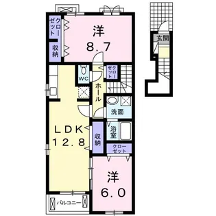 アイ・ボヌール【204号室】の間取り