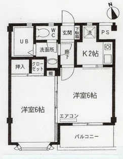 グレース向山【102号室】の間取り