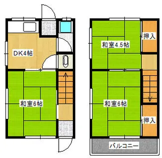 兵庫県明石市大久保町森田【テラスハウス】の間取り