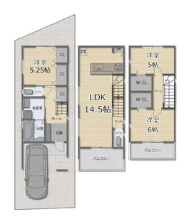 大阪府柏原市田辺2丁目【一戸建】の間取り