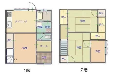 和歌山県和歌山市秋月【テラスハウス】の間取り