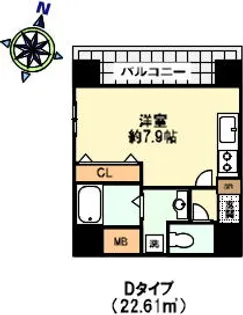 プリオーレ春日野道【204号室】の間取り