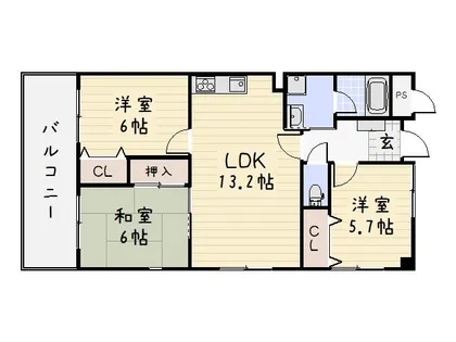 珪州館Ⅱ【4階】の間取り
