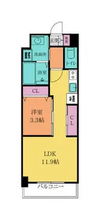 福岡県北九州市小倉北区中津口1丁目【マンション】の間取り