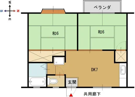メゾンみゆき【203号室】の間取り