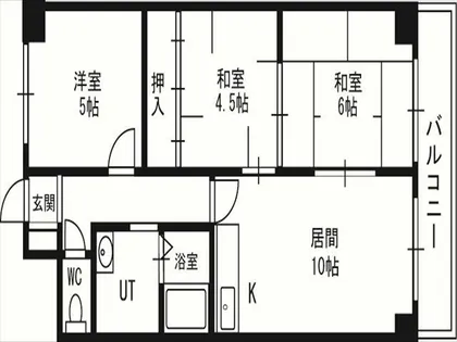 サンシティ新琴似【4階】の間取り