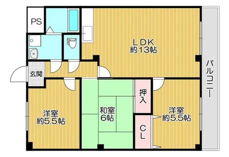大阪府堺市中区深井清水町【マンション】の間取り