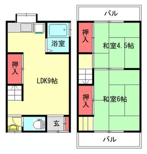 兵庫県神戸市須磨区妙法寺字東谷【テラスハウス】の間取り