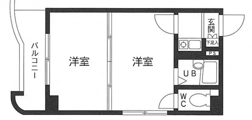 東和西駅前マンション【704号室】の間取り