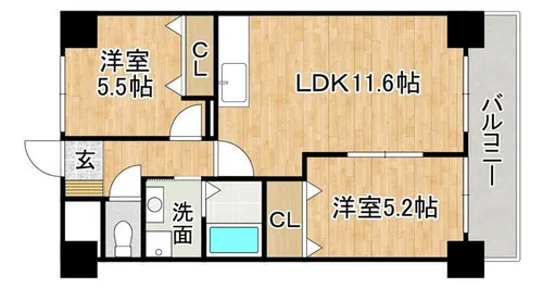 フォレストヴィラ高炉台【8階】の間取り
