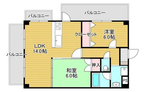 フォレストヴィラ別所町【101号室】の間取り