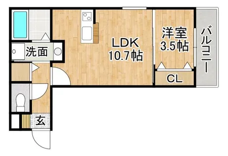 ラルヴェール試験場前Ⅱ【102号室】の間取り
