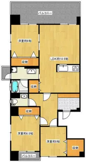 福岡県久留米市山川追分2丁目【マンション】の間取り