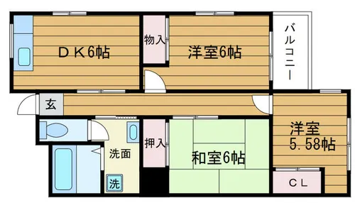 佐井寺ハイツ【4階】の間取り