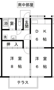 愛知県新城市富永字郷中【テラスハウス】の間取り