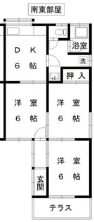 愛知県新城市富永字郷中【テラスハウス】の間取り