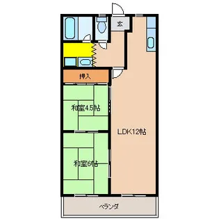 グリーンヒルにしの台【2階】の間取り