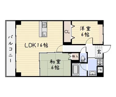 コンフォート・スクエア安部山【5階】の間取り