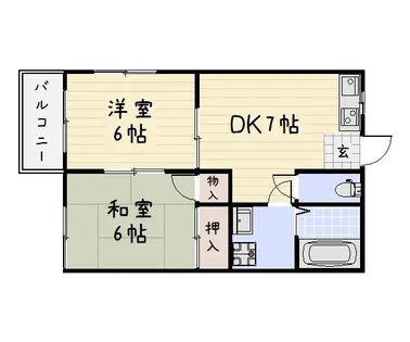 ハイツALEX【1階】の間取り