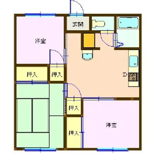 ドミール八女【201号室】の間取り