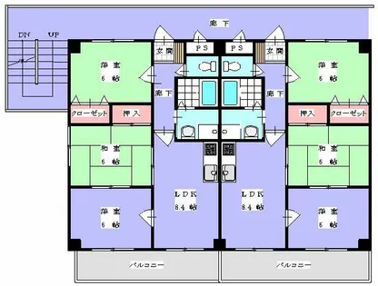 福岡県大牟田市船津町【マンション】の間取り