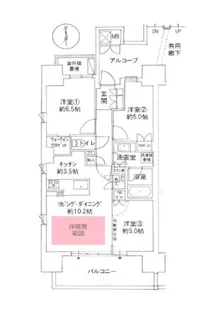 愛知県名古屋市中村区亀島1丁目【マンション】の間取り