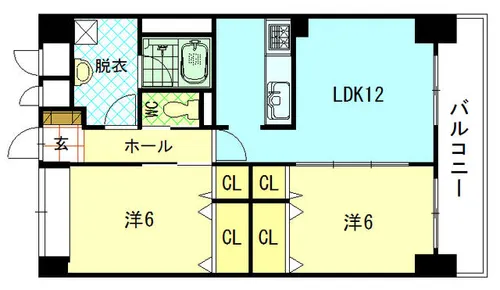 ハピネス田野浦【202号室】の間取り