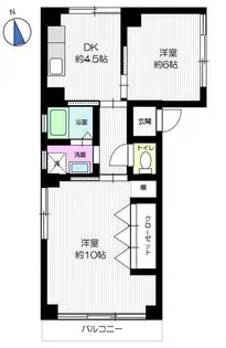 大和コーポ【201号室】の間取り