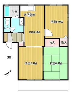 ヴィラージュなかの【301号室】の外観