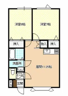 メゾンドグラース【B号室】の間取り