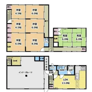 愛知県碧南市道場山町4丁目【一戸建】の間取り