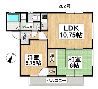 福岡県大牟田市船津町【アパート】の間取り