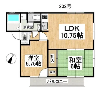 アリビオ【202号室】の間取り